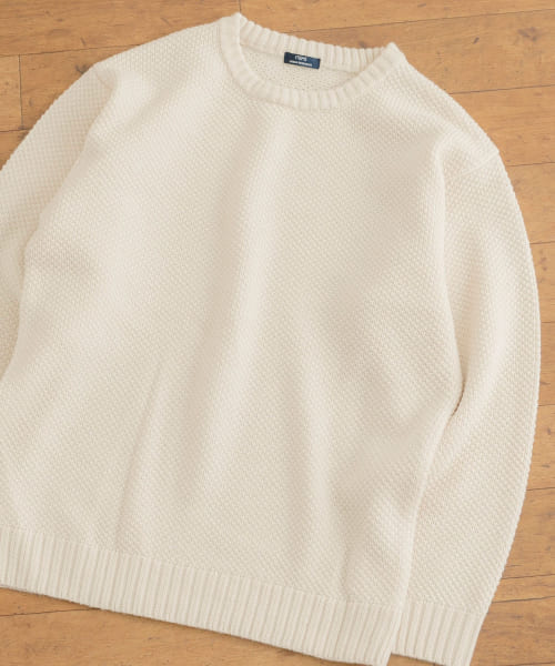 [ITEMS][マシンウォッシャブル クルーネックカノコニット]