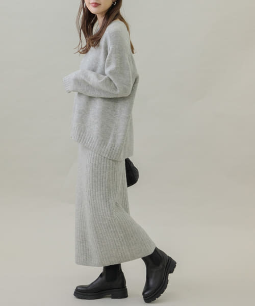 『WEB限定』トップス×スカートニットセットアップ