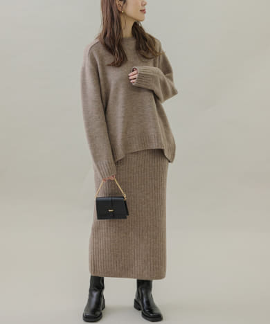 『WEB限定』トップス×スカートニットセットアップ