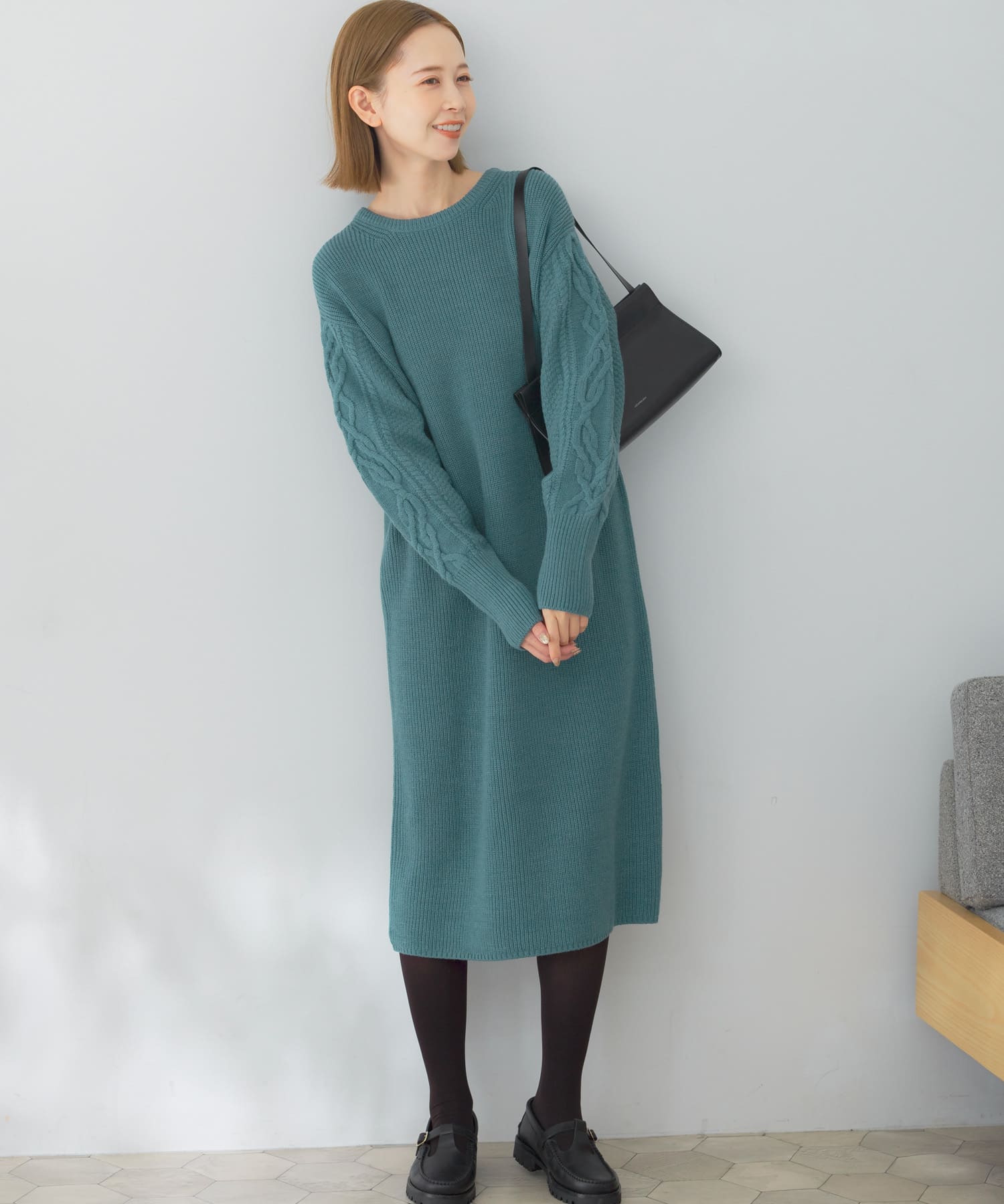 片畦袖柄編みニットワンピース[RA37-22C714]｜URBAN RESEARCH公式ファッション通販