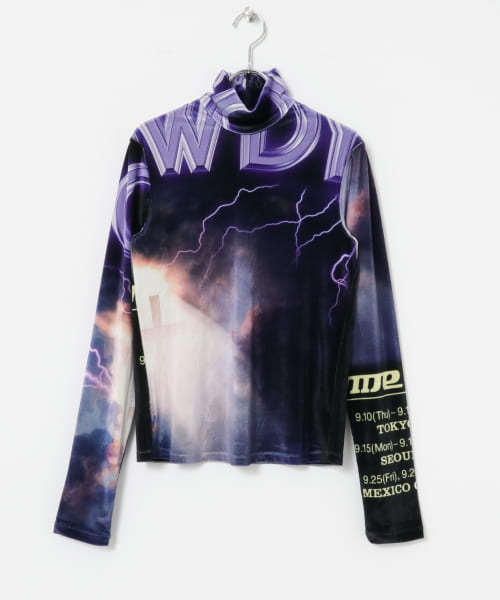 YOHEI OHNO　GraphicVelour HighNeck CUT AND SEWN