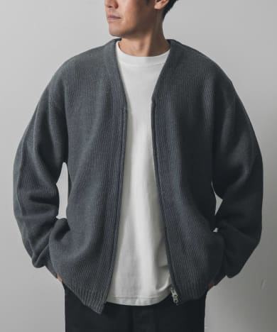 STILL BY HAND / スティル バイ ハンド】Zip Up Cardigan