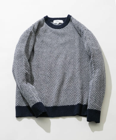 『XLサイズあり』ヘリンボーン柄クルーネックニット[RA37-12M103]｜URBAN RESEARCH公式ファッション通販