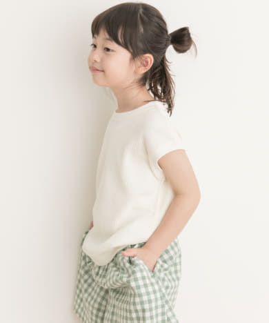 変形ワッフルノースリーブプルオーバー(KIDS)