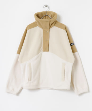 AIGLE　ハーフジップコントラストカラーフリースプルオーバー