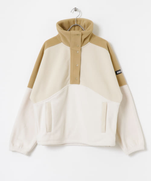 AIGLE　ハーフジップコントラストカラーフリースプルオーバー