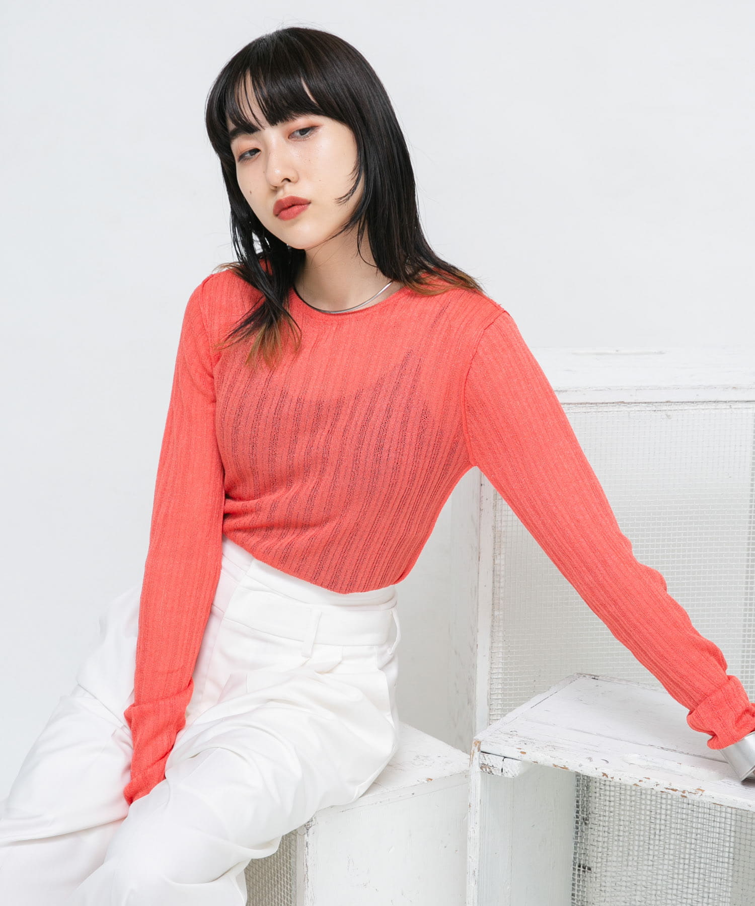 ランダムRIBシアーニット[KB44-22R120]｜URBAN RESEARCH公式