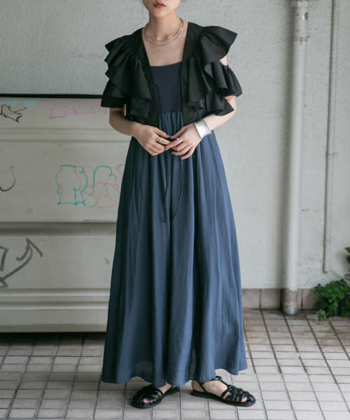 [KBF][『2サイズ展開』カップインギャザーキャミワンピース]