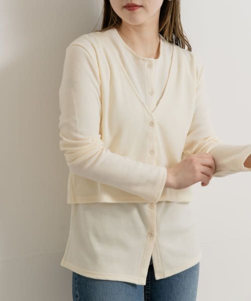 &her　Vest Cardigan Set