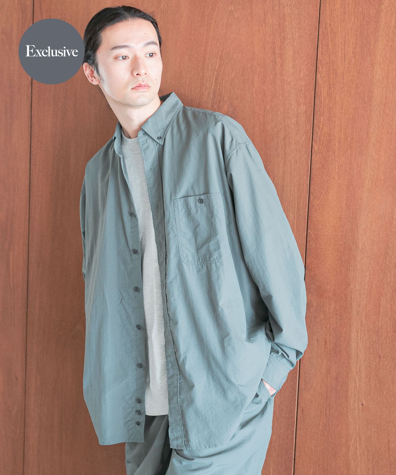 別注』BURLAP OUTFITTER×DOORS SupplexNylon BD SHIRT[DM44