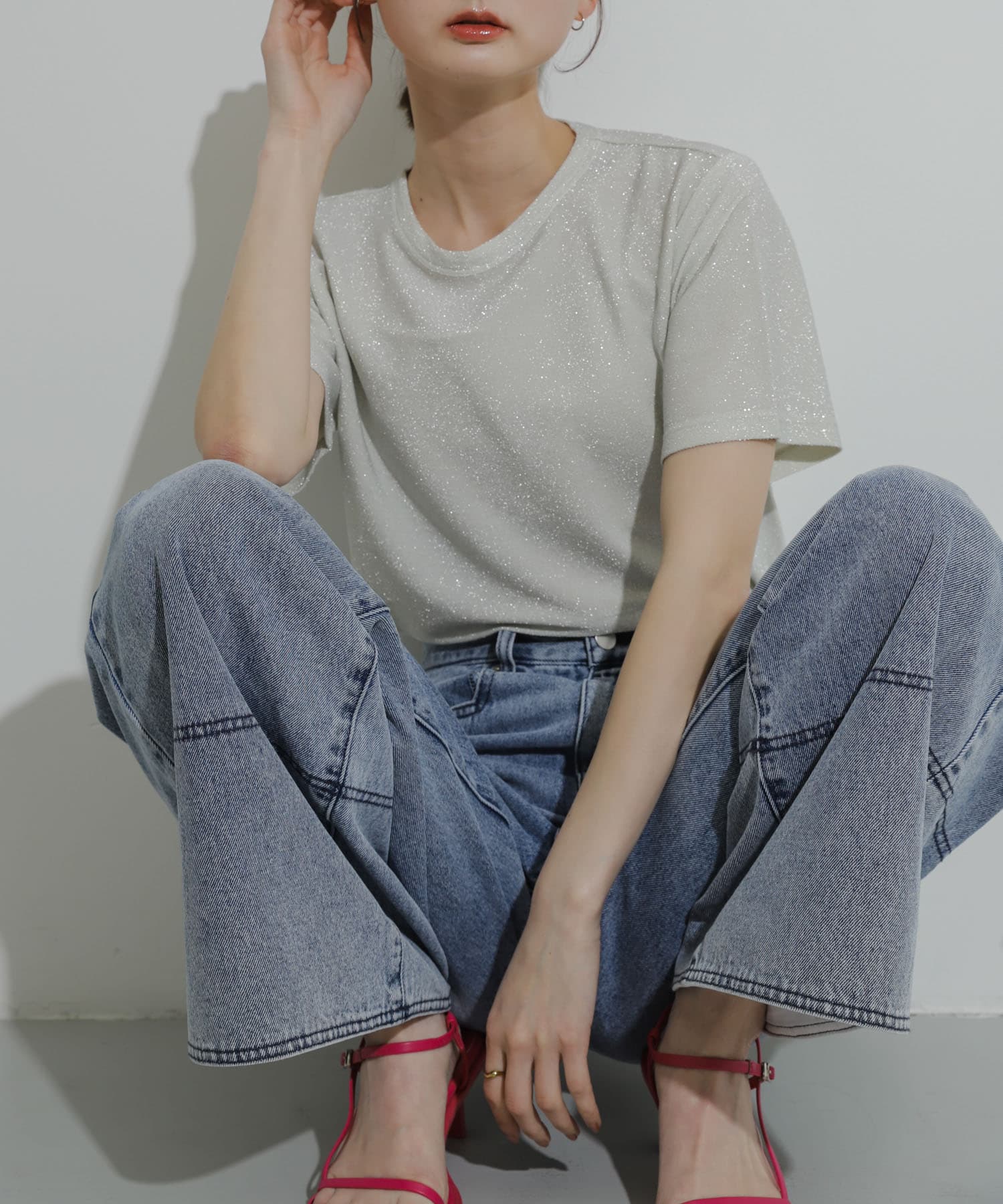 クルーネックラメTシャツ(半袖)[AA45-21S135]｜URBAN RESEARCH公式ファッション通販