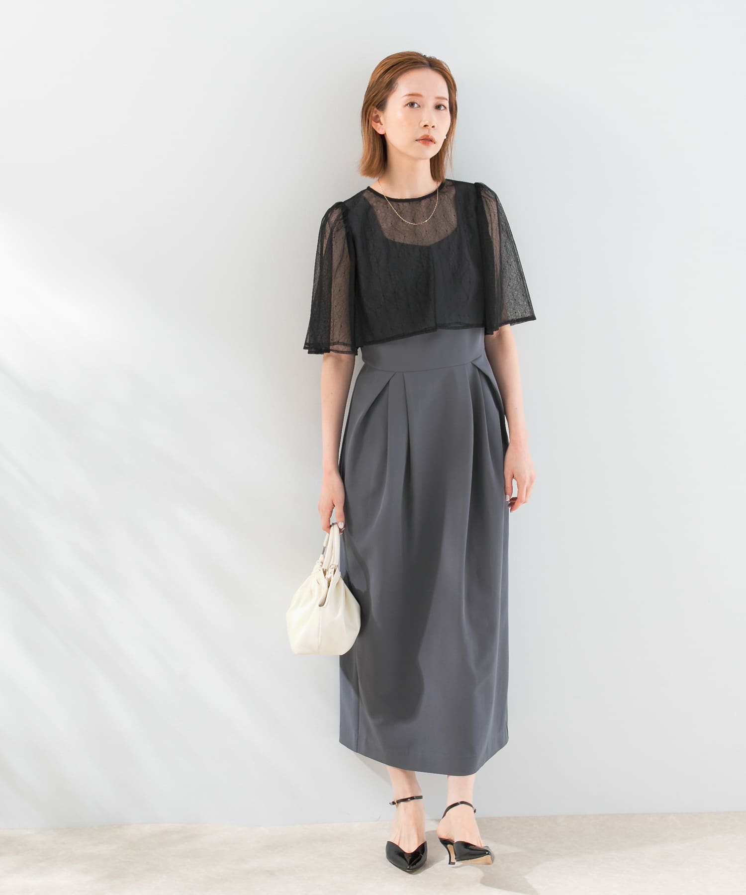お気に入り チュールブラウス×コクーンドレス[RA45-28C510]｜URBAN RESEARCH スーツ・フォーマル・ドレス