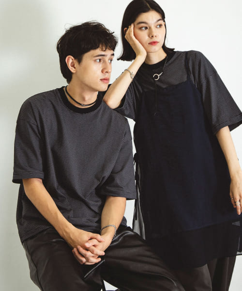 [SENSE OF PLACE][『ユニセックス』ドローコードツキアソートTシャツ(5分袖)]