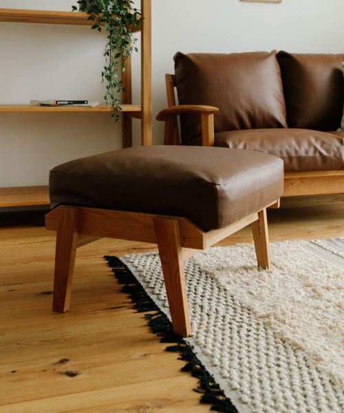 BOTHY　PVC Ottoman オーク無垢材