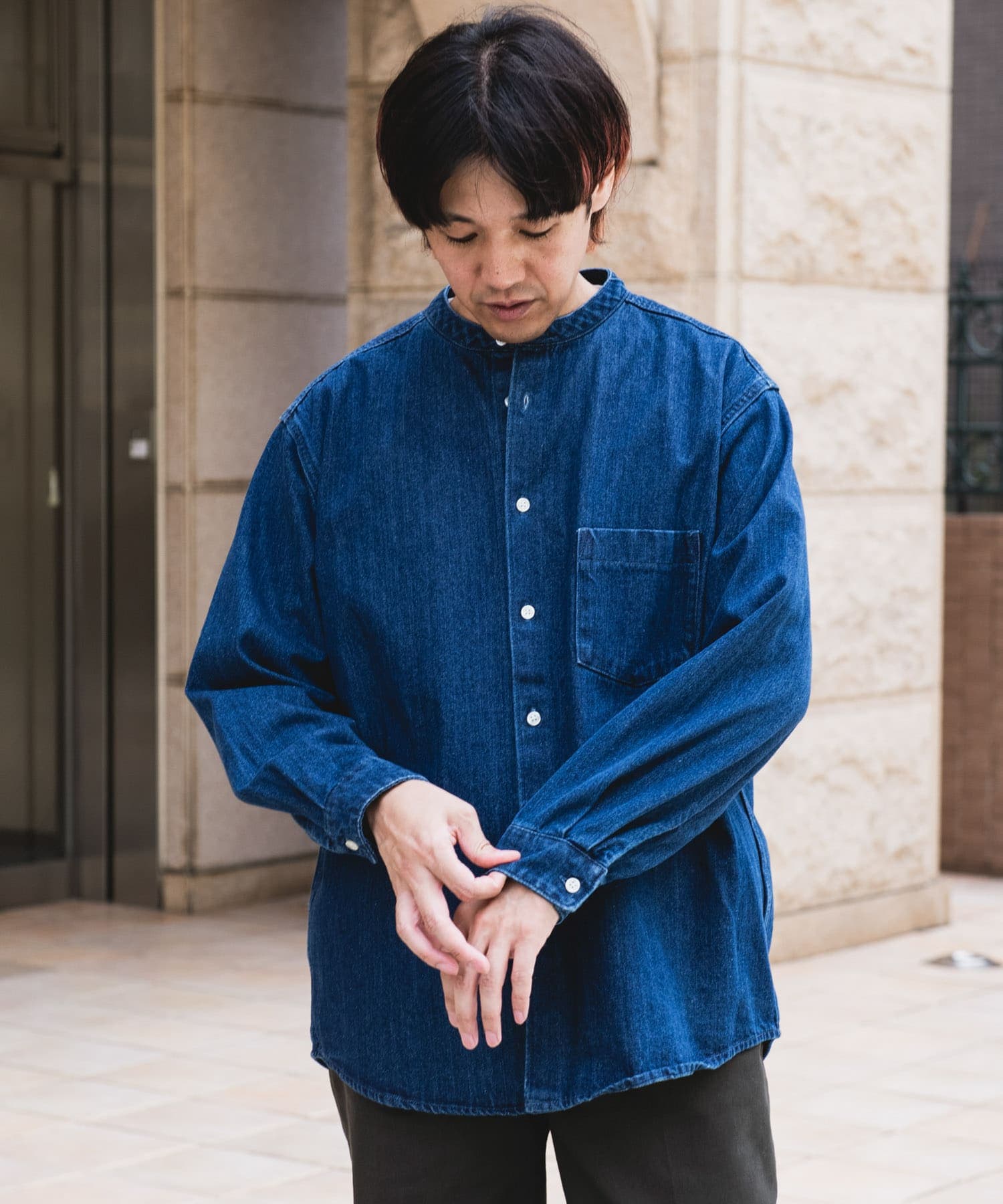 デニムバンドカラーシャツ[DR46-13X602]｜URBAN RESEARCH公式