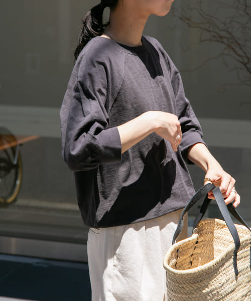 FORK&SPOON　スラブ天竺7分袖Tシャツ