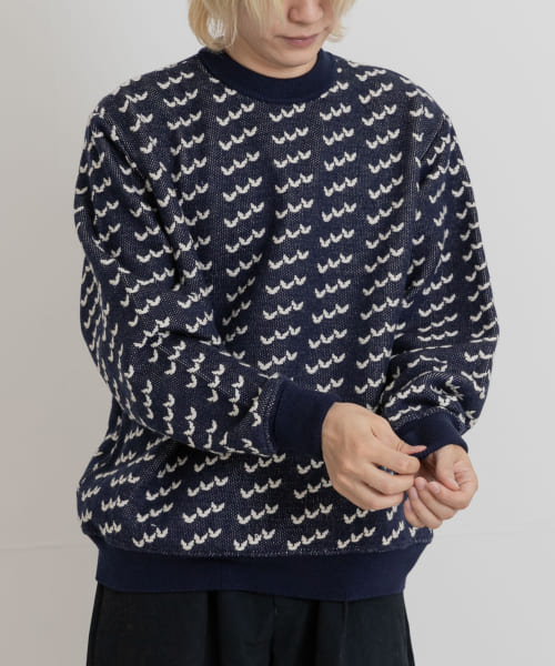 米富繊維　BIG BIRDS EYE KNIT PULLOVER