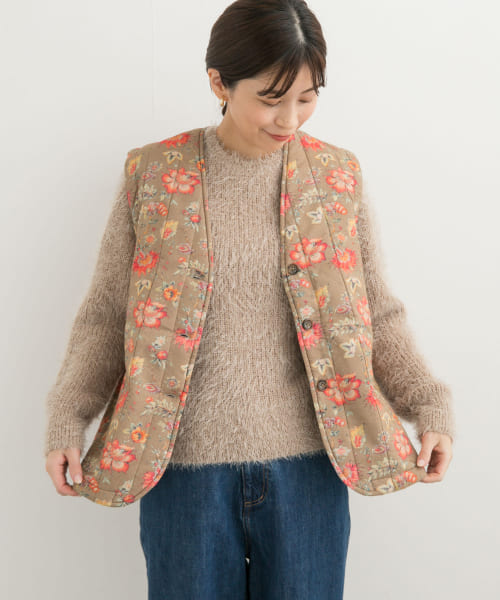 SOIL　60s FLOWER VNECKVEST