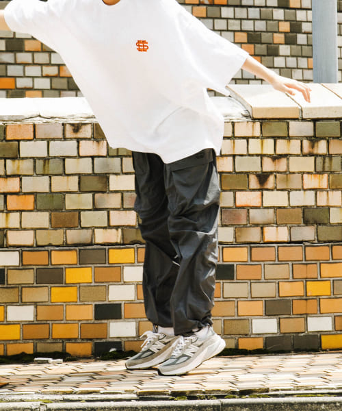 SEE SEE　WIDE NYLON CARGO PANTS w/DRAWSTRINGS