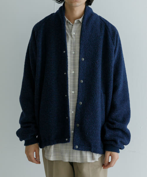 Scye　Boa Fleece Snap Cardigan