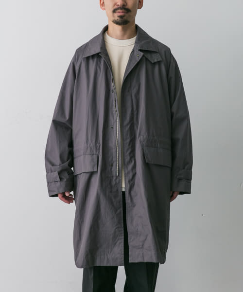 STILL BY HAND　Oversized bal collar coat