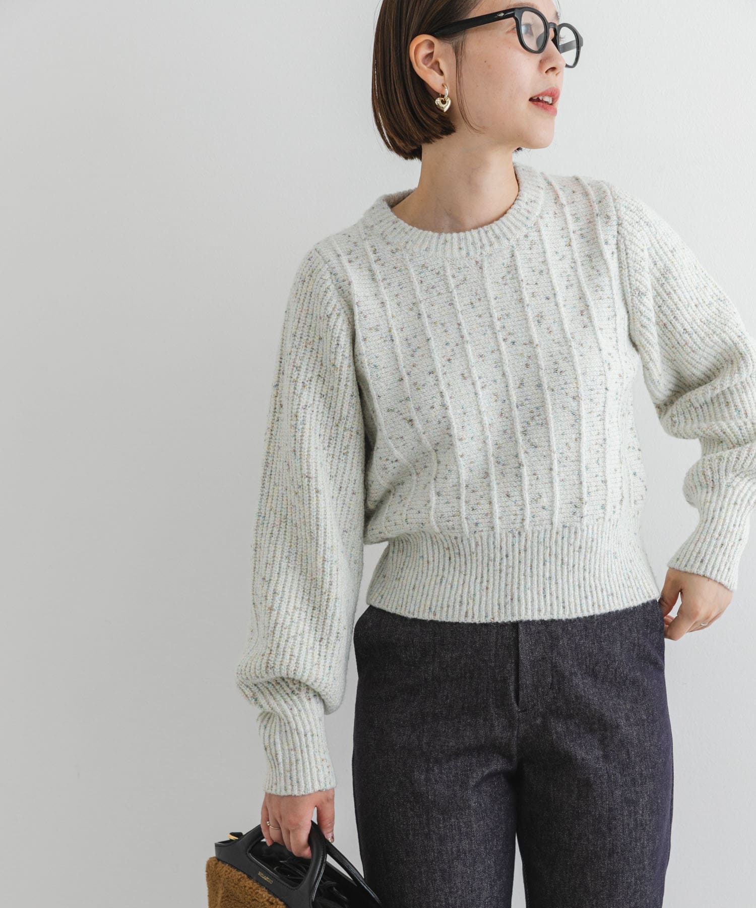F by ROSSO ラメノットヤーンショートニット[RA47-22Y711]｜URBAN RESEARCH公式ファッション通販
