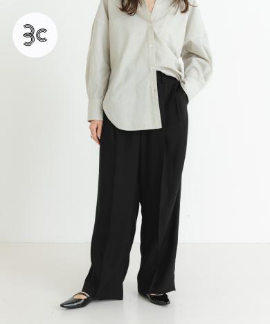 new basic　ダブルクロスキュプラパンツ