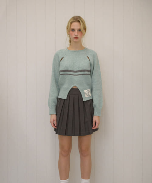 VITALSIGN　CutOut Line Knit Pullover