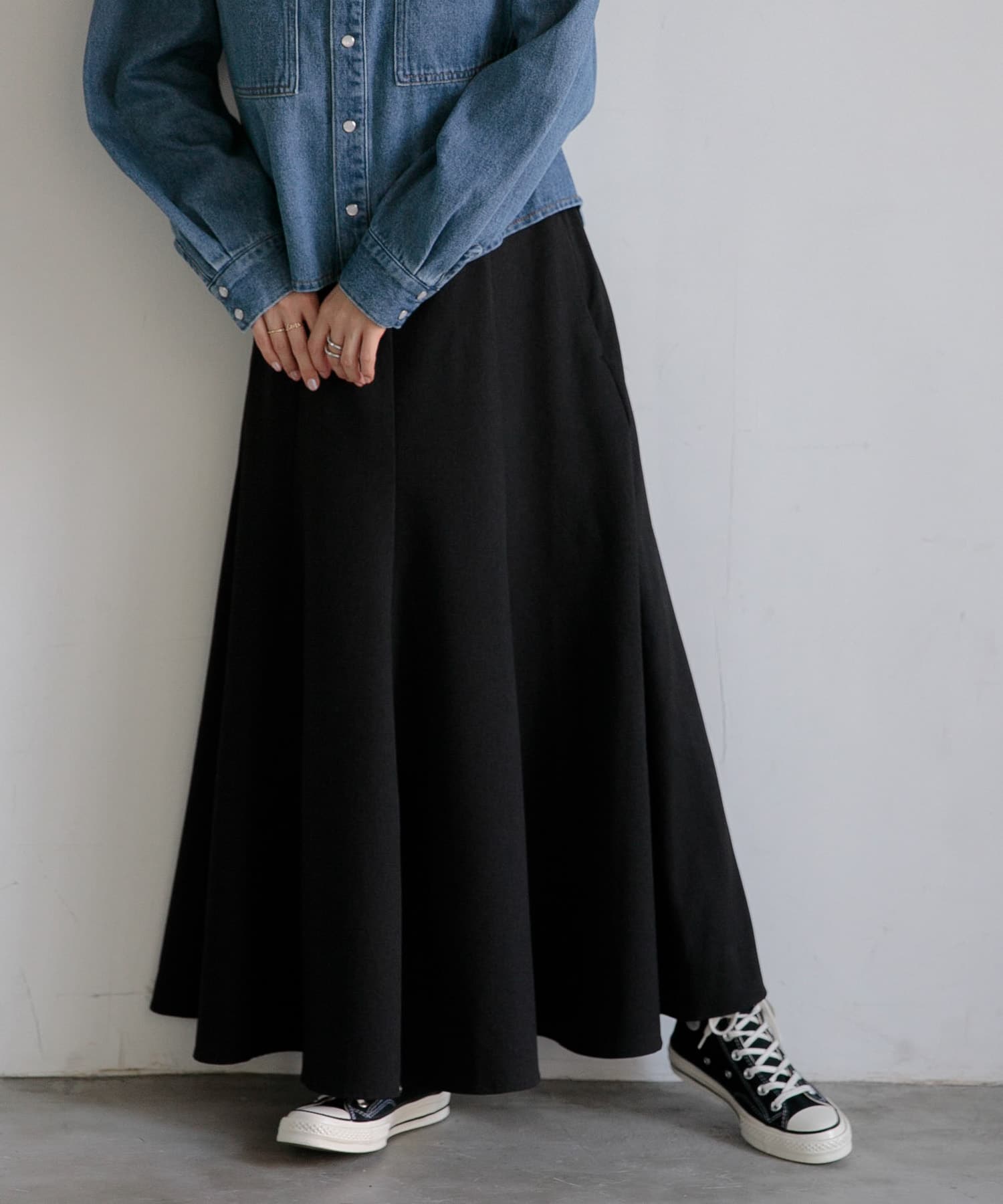 手作りキット】TCチェックで作るシンプルロングフレアースカート