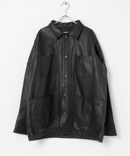 SCHOTT　LAMB LEATHER COVERALL JACKET