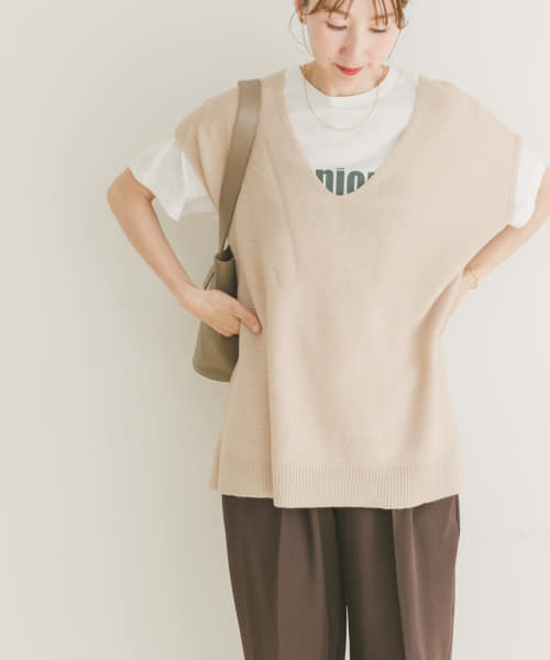 [ITEMS][アンゴラタッチユルVニットベスト]