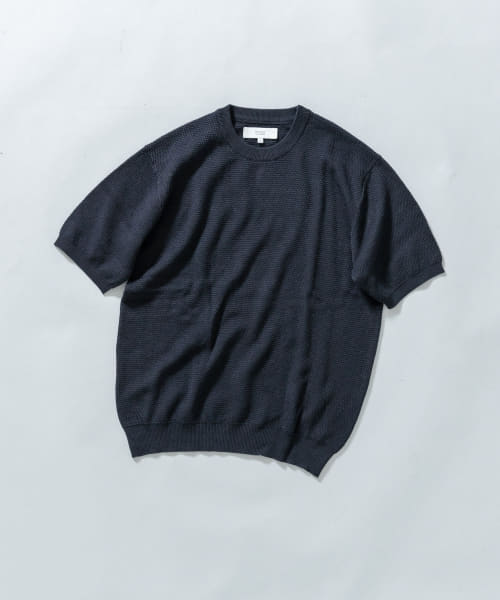 『WEB限定』変形カノコ半袖クルーネックニット