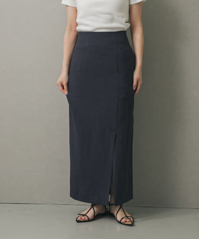 『UR TECH DRYLUXE』リネンライクスリットタイトスカート