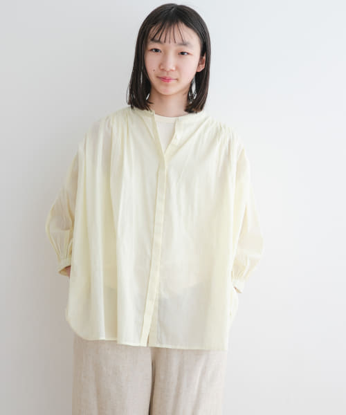 『WEB/一部店舗限定』『親子リンク』コットンボイルギャザーブラウス(KIDS)