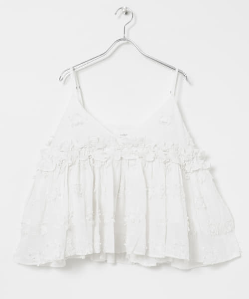 crinkle crinkle crinkle　3D embroidery camisole