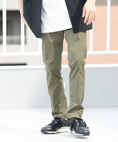 『WEB限定』『XLサイズあり』ポリエステルチノスリムパンツ
