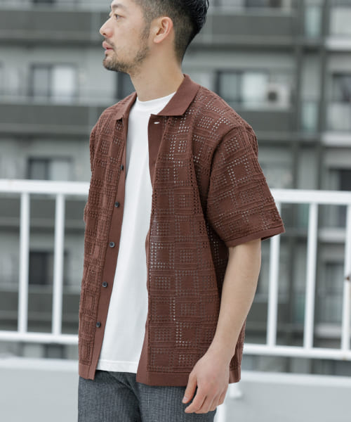 『WEB限定』Laceリラックス半袖シャツ