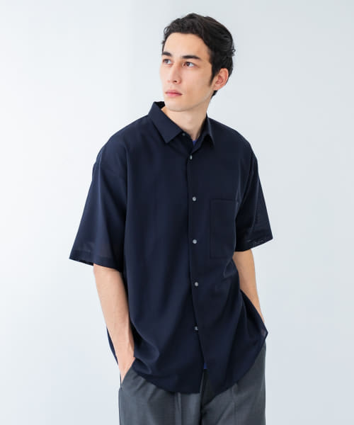 ウォッシャブルウールサイロフィルショートスリーブシャツ