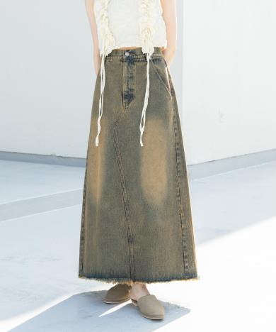 バックスリットデニムスカート
