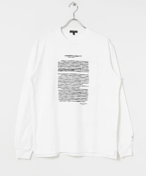 Engineered Garments　Printed Cross CrewNeck LS