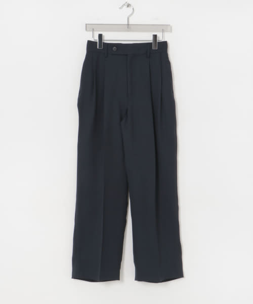 new basic　ダブルクロスキュプラパンツ