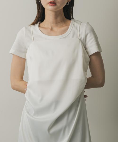 ラウンドネックリブTシャツ(半袖)