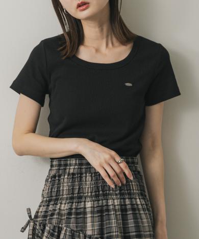 ラウンドネックリブTシャツ(半袖)