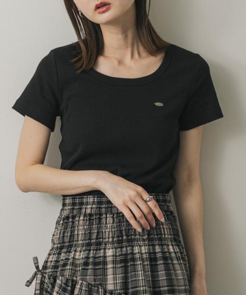 ラウンドネックリブTシャツ(半袖)