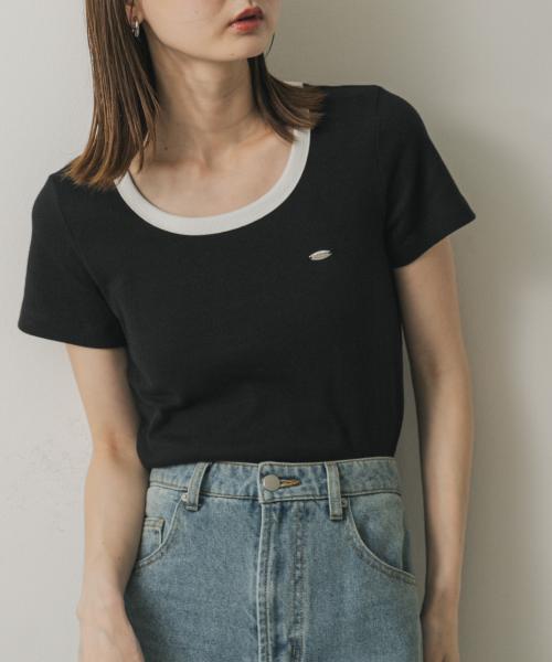 ラウンドネックリブTシャツ(半袖)