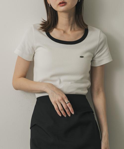 ラウンドネックリブTシャツ(半袖)