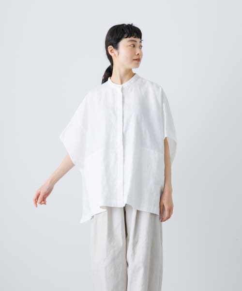 リネンスクエアケープシャツ
