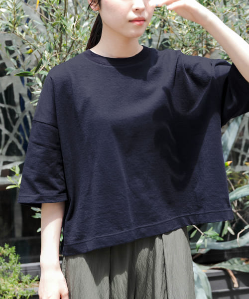 FORK&SPOON　ジョーゼットクロップドTシャツ