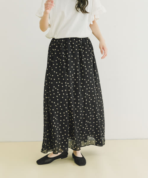フクレドットギャザースカート