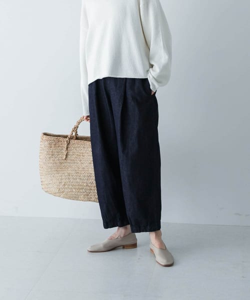 デニムクロップドパンツ
